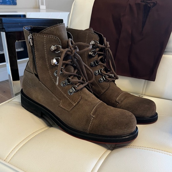 Cesare Paciotti Men's Suede Boots,Size 9 (US Sizing),Color Grey. - Picture 7 of 10